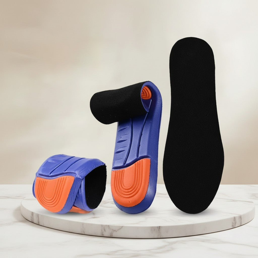 RunOrFit moulded insole shown from three angles